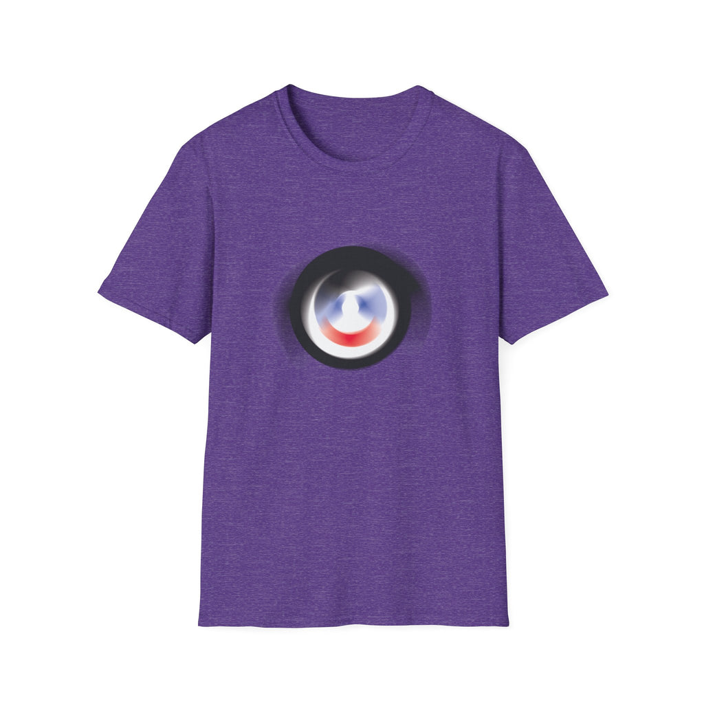 Abstract Color Swirl T-Shirt | Minimal Lens Circle Graphic