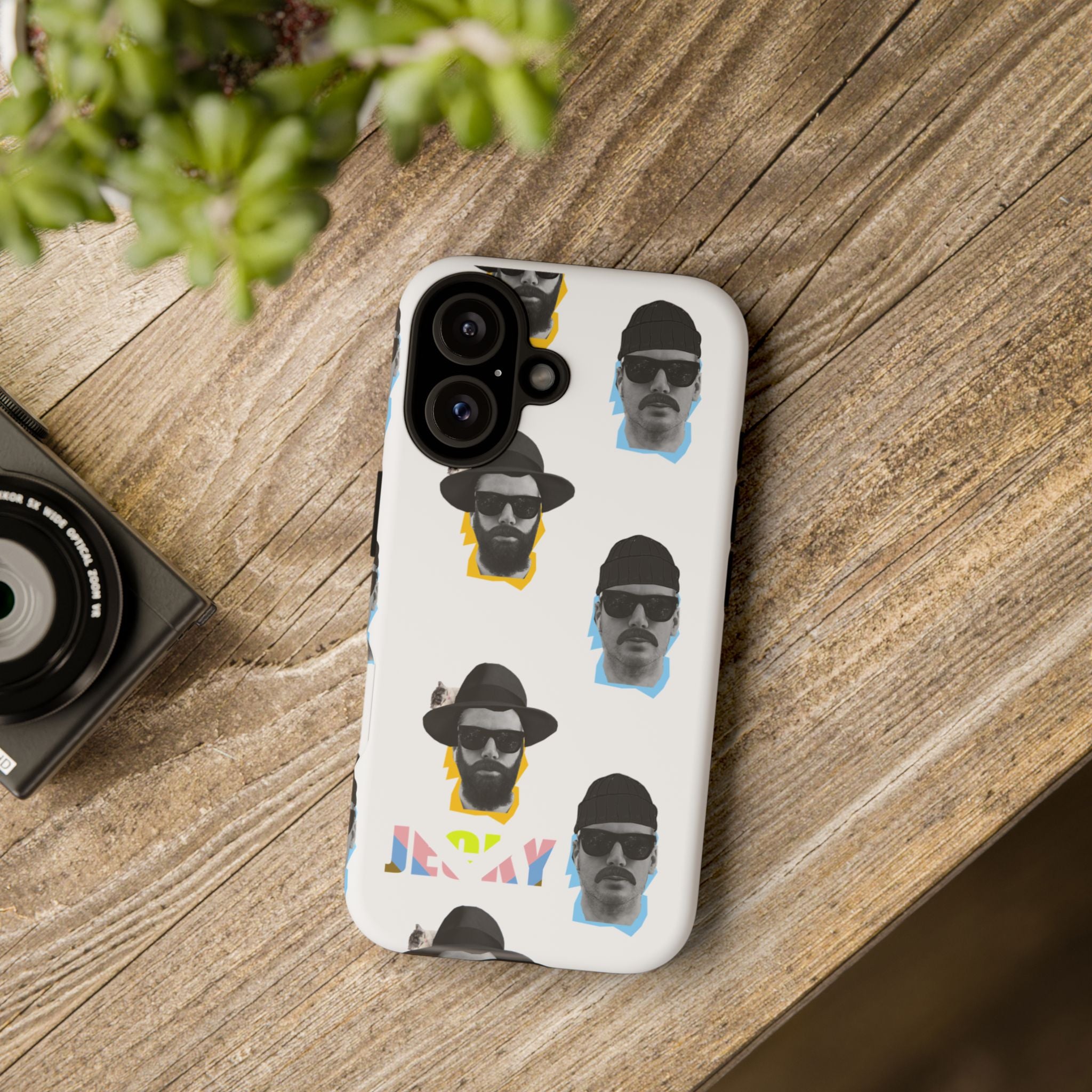 Mustache JECKY Faces phone case | Tough Phone Case, pattern, retro portraits