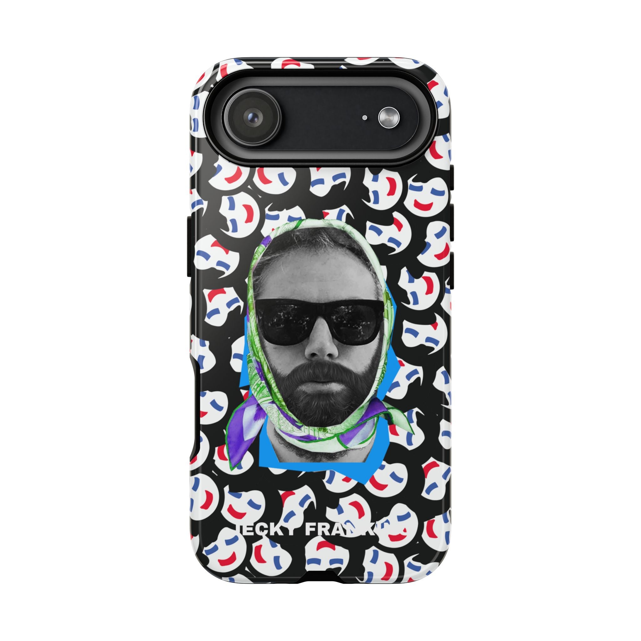 Smiling Mask Pattern Portrait Phone Case | Tough Cases