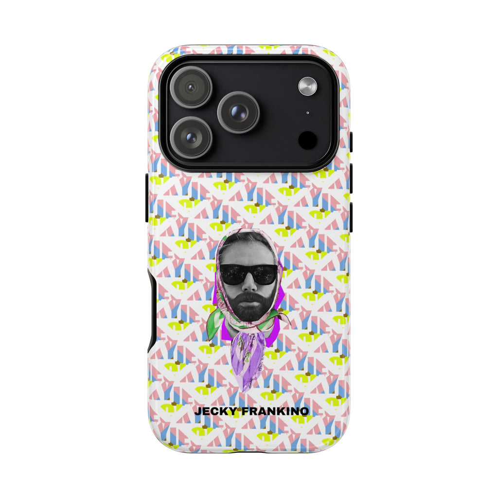JECKY Retro Geometric Pattern with Sunglass Portrait Phone Case | Tough Cases