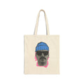 Bearded Man with Beanie Tote Bag | Retro Portrait, Sunglasses, Minimal Art