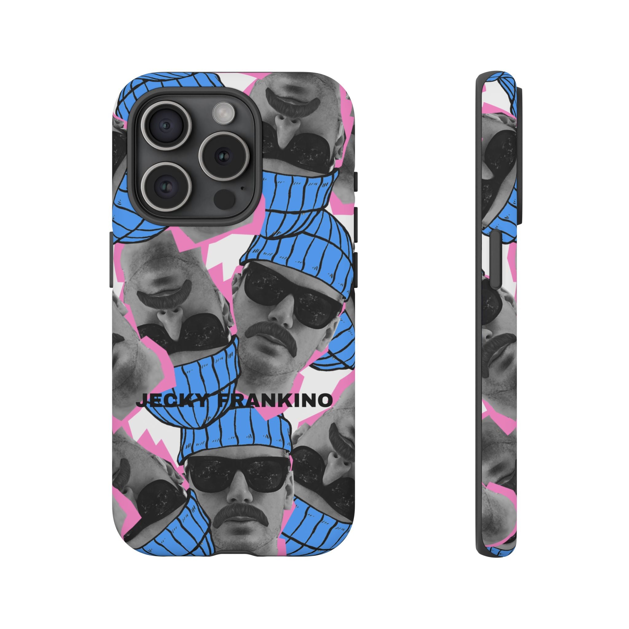Retro Beanie Portraits phone case | iPhone protective case, quirky face collage
