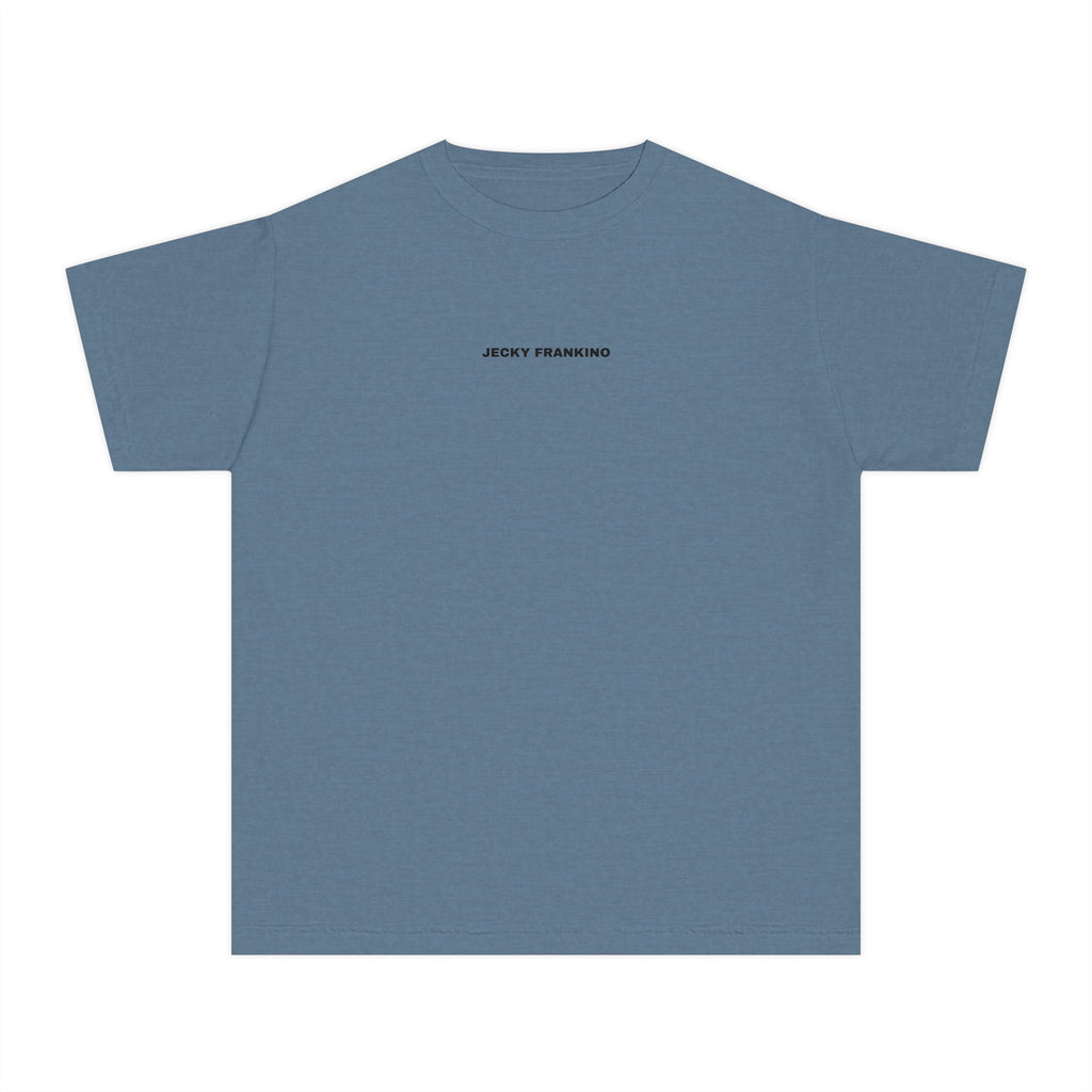 Smiling Face Graphic Youth Tee | Minimal Emoji Back Print