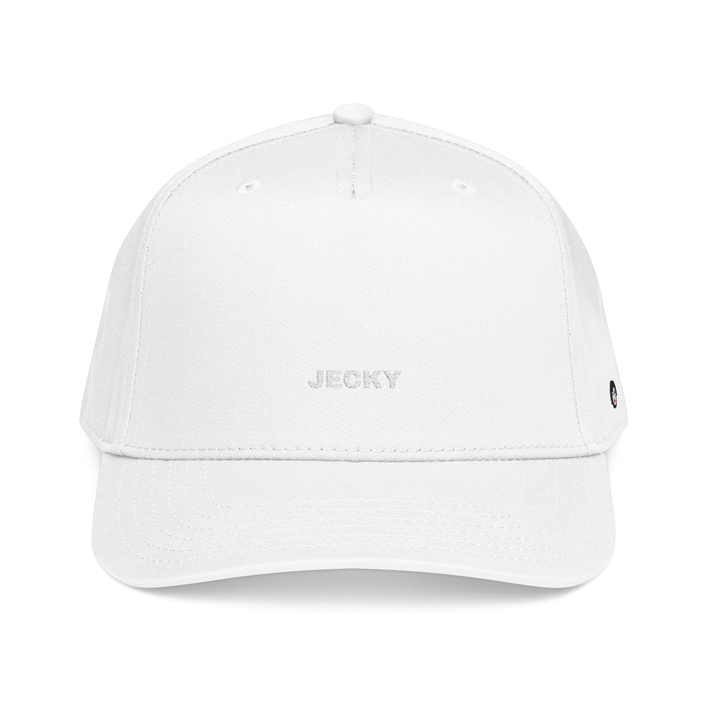 Yellow Script Logo Mid Profile Baseball Cap | Two-Tone Brim, Embroidered Back Logo