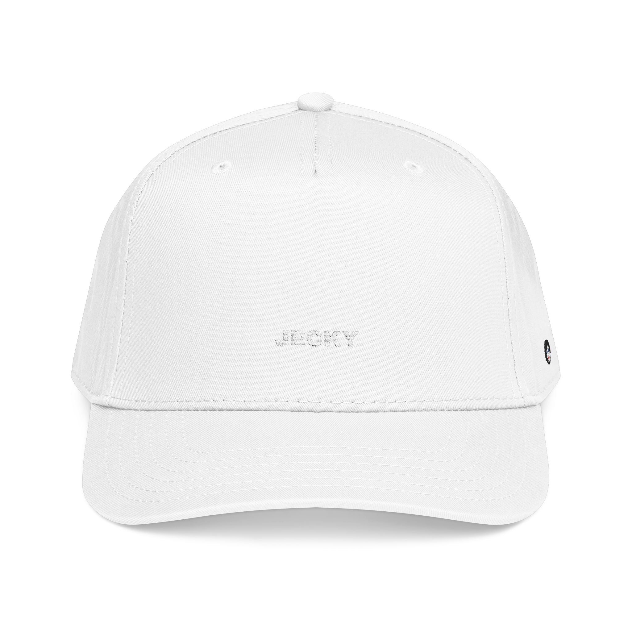 Yellow Script Logo Mid Profile Baseball Cap | Two-Tone Brim, Embroidered Back Logo