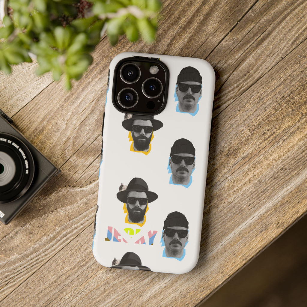 Mustache JECKY Faces phone case | Tough Phone Case, pattern, retro portraits