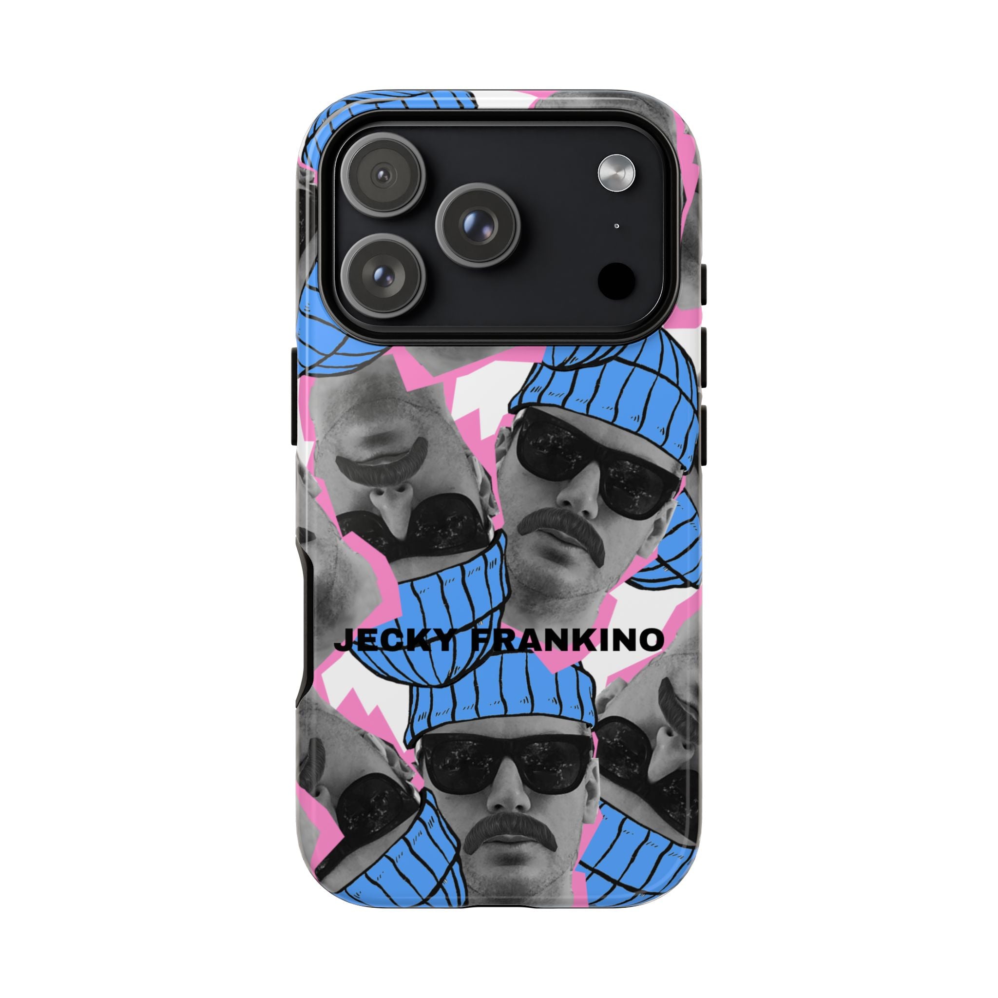 Retro Beanie Portraits phone case | iPhone protective case, quirky face collage