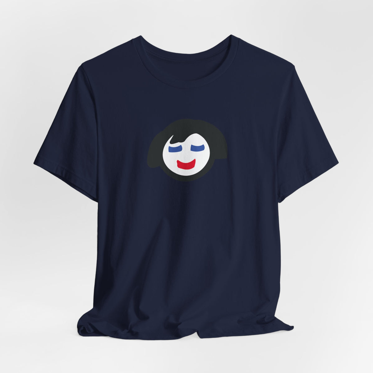 Minimalist Smiling Face Graphic Tee — Cute Peaceful Emoji T-Shirt