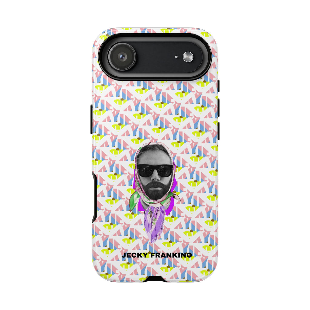 JECKY Retro Geometric Pattern with Sunglass Portrait Phone Case | Tough Cases