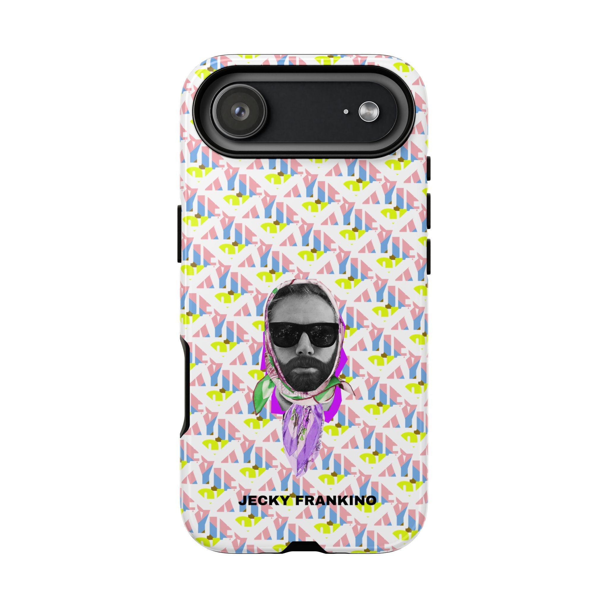 JECKY Retro Geometric Pattern with Sunglass Portrait Phone Case | Tough Cases