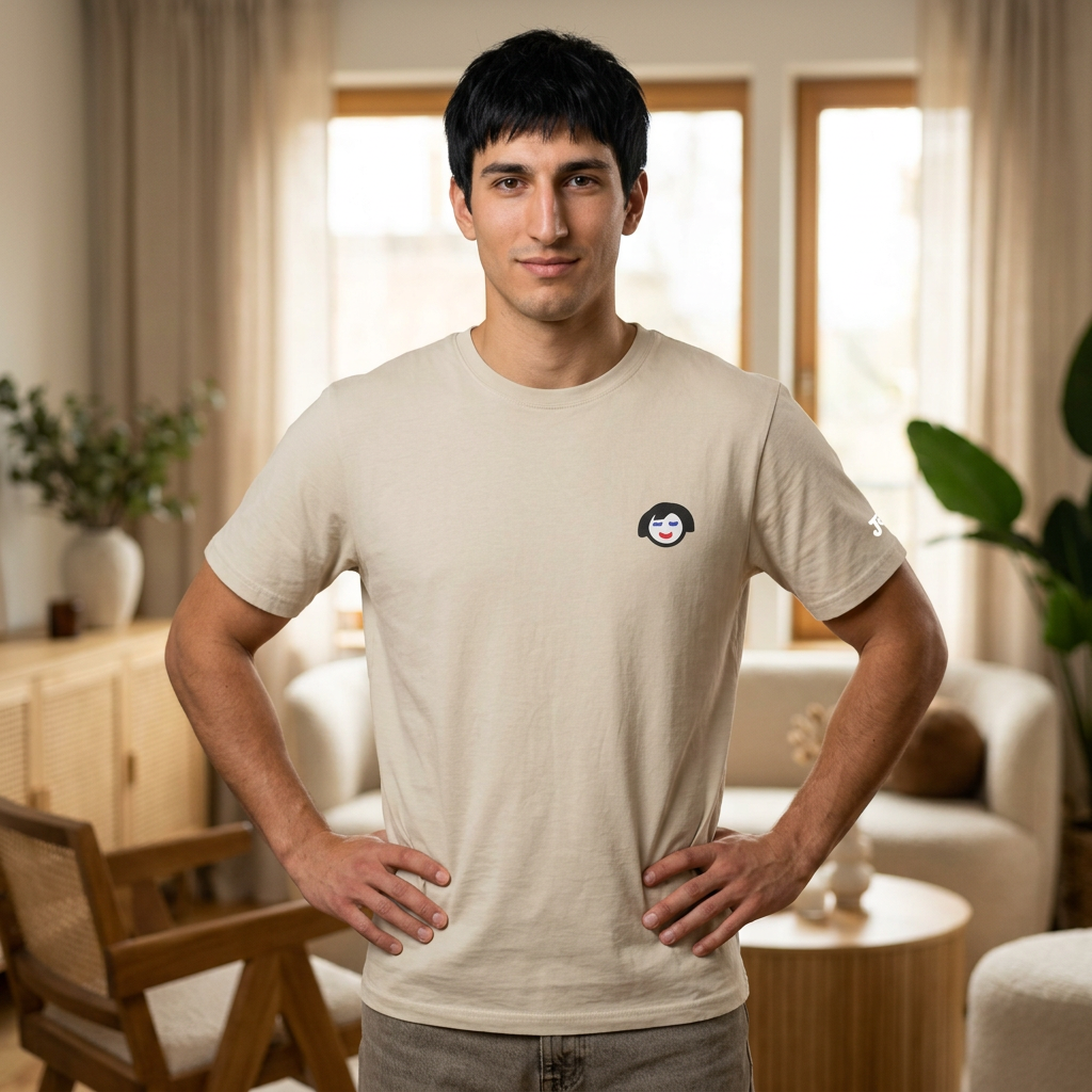 Smiling Jecky Frankino Face T-Shirt | Small Chest Graphic