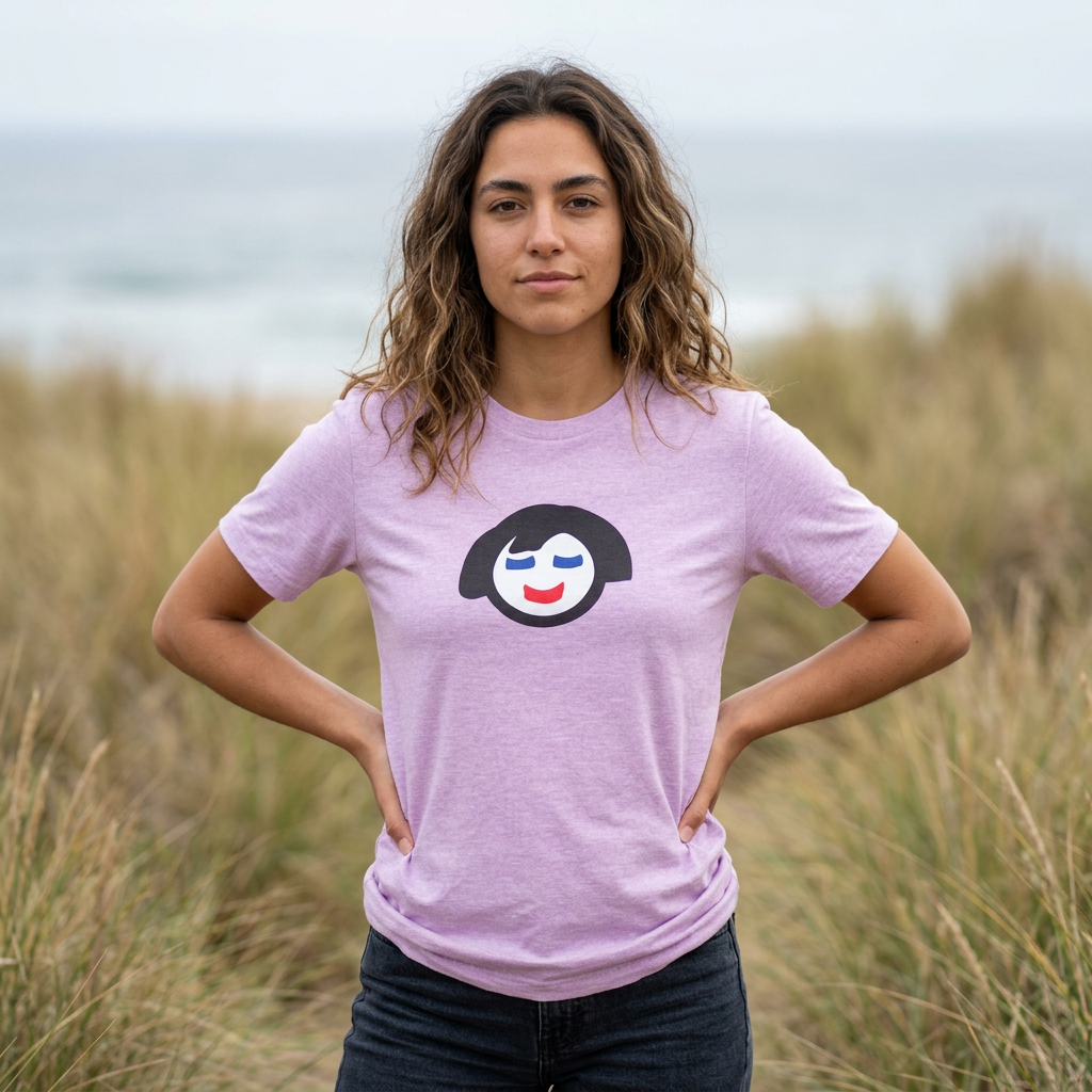 Minimalist Smiling Face Graphic Tee — Cute Peaceful Emoji T-Shirt