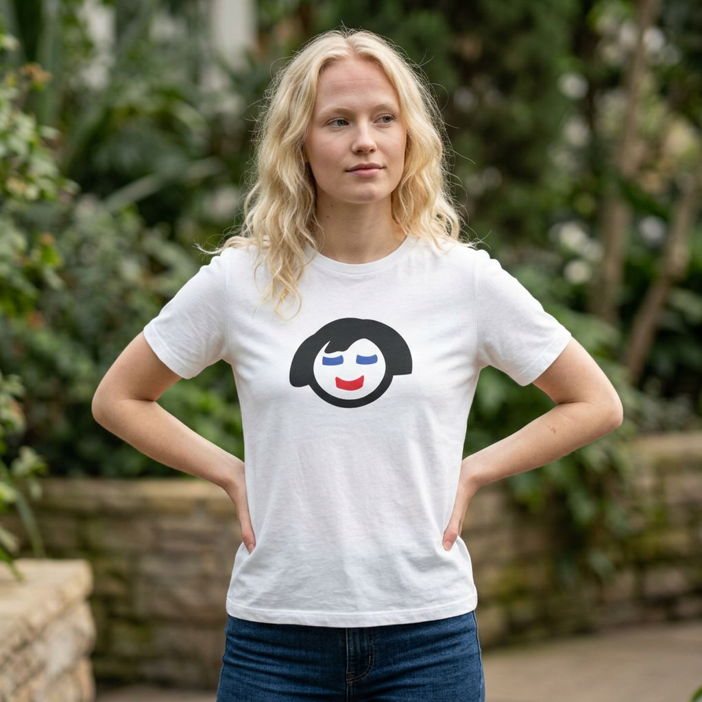 Minimalist Smiling Face Graphic Tee — Cute Peaceful Emoji T-Shirt