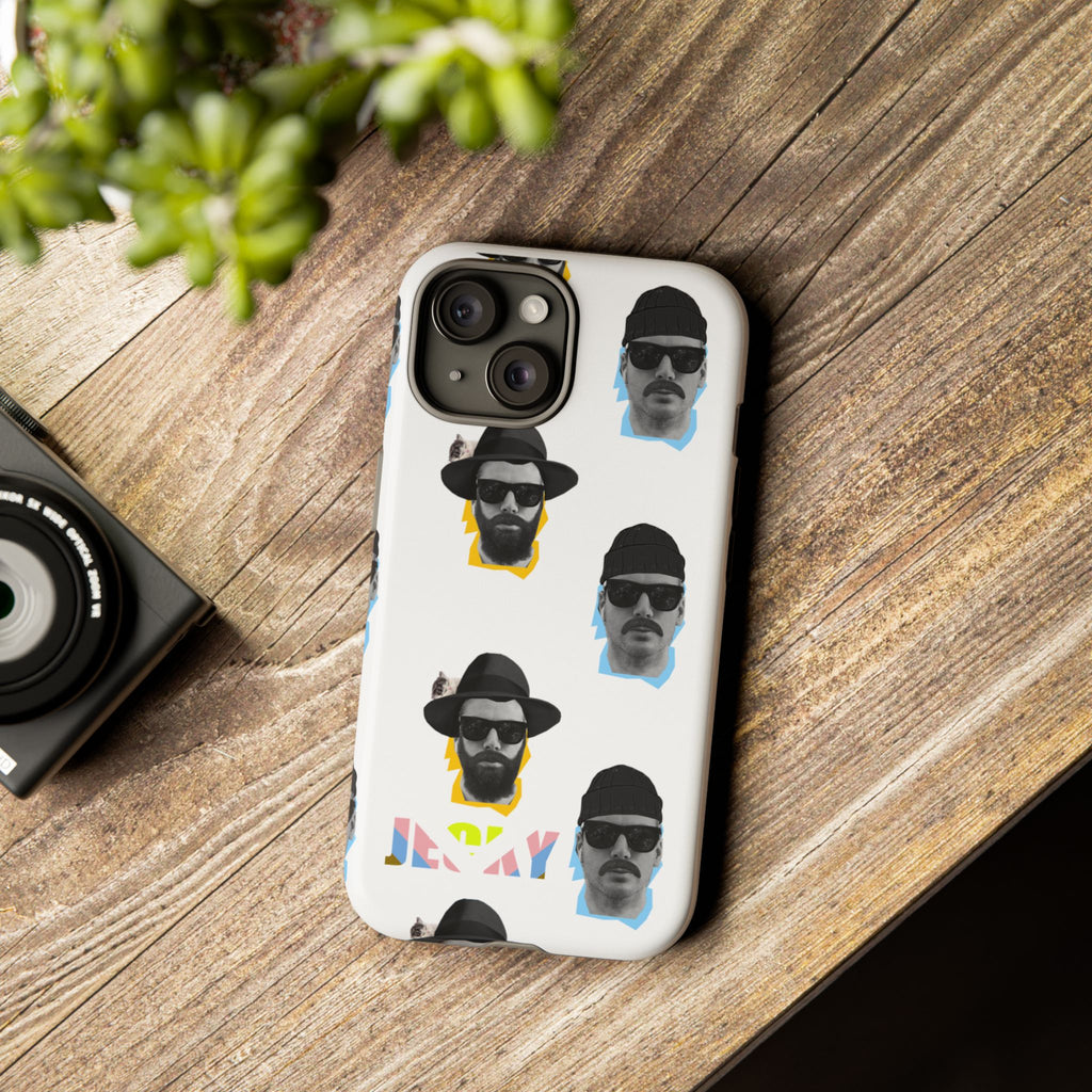 Mustache JECKY Faces phone case | Tough Phone Case, pattern, retro portraits