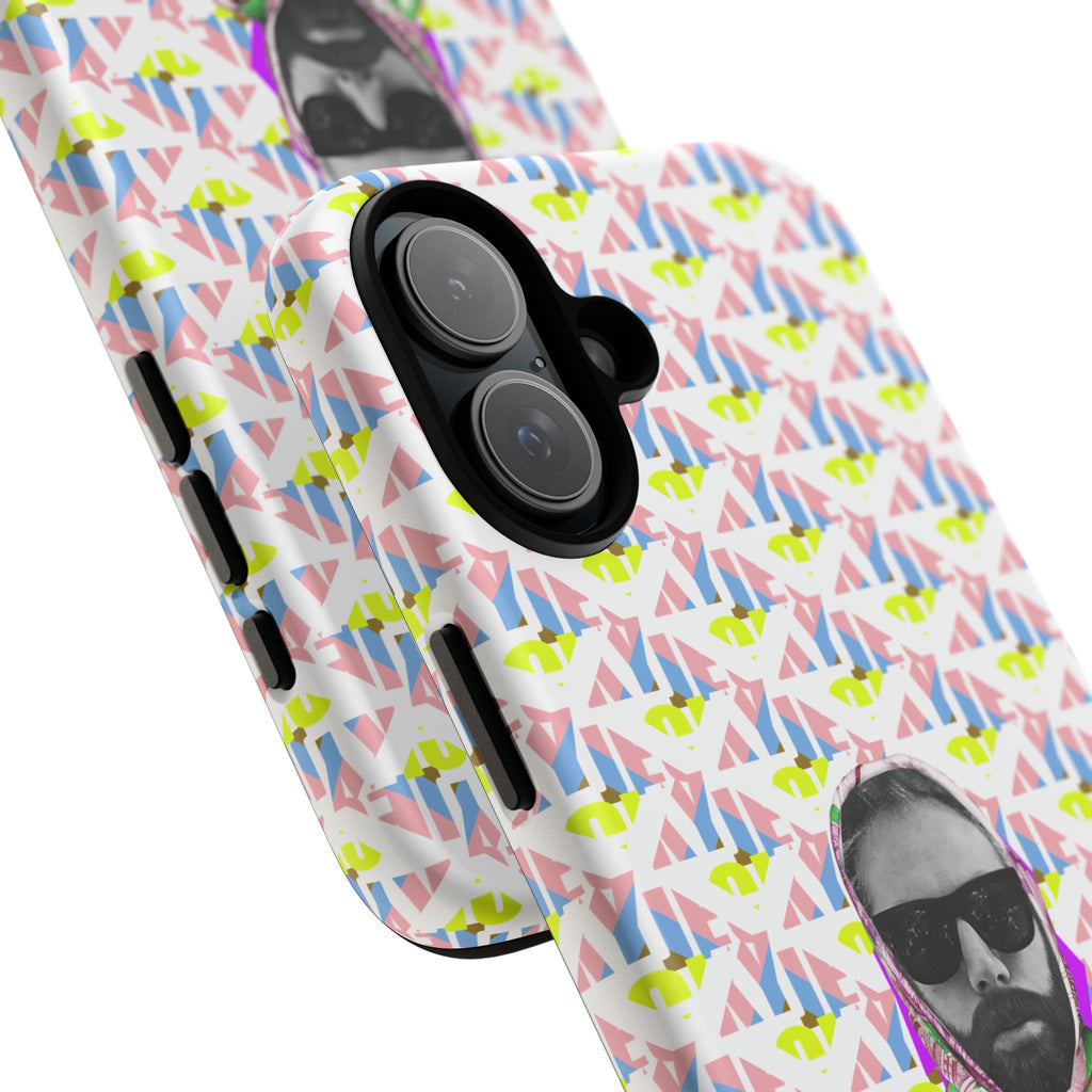 JECKY Retro Geometric Pattern with Sunglass Portrait Phone Case | Tough Cases