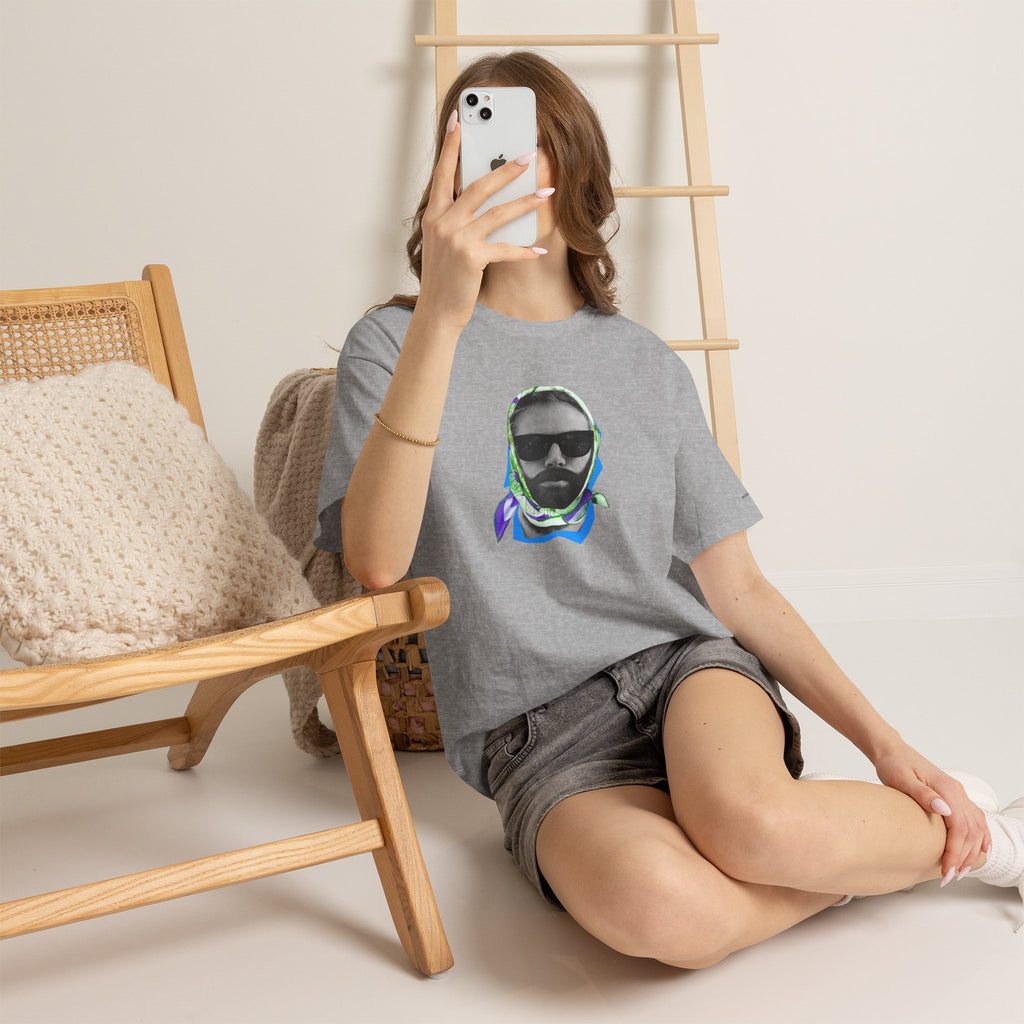 JECKY FOULARD  Man  T-Shirt | Retro Portrait, Sunglasses, Vaporwave Accent