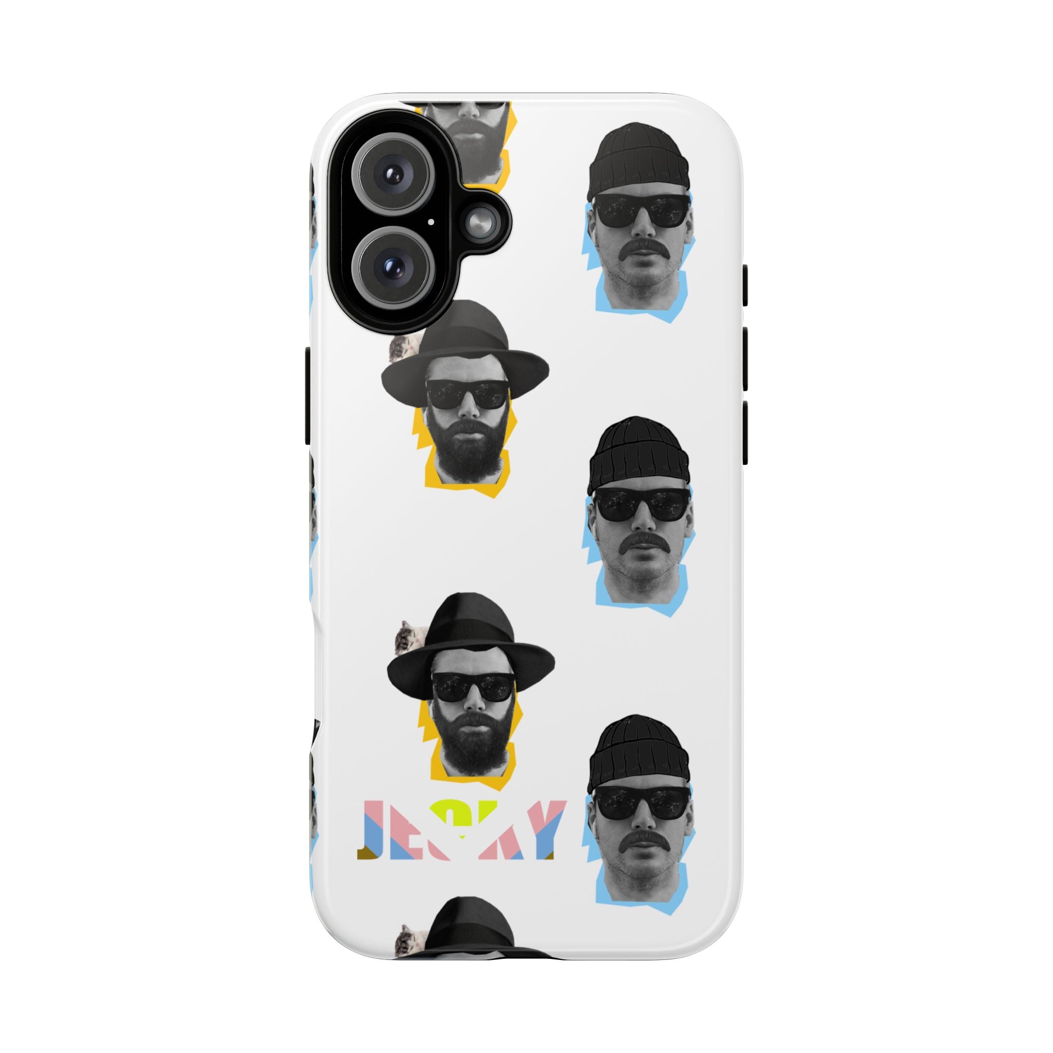 Mustache JECKY Faces phone case | Tough Phone Case, pattern, retro portraits