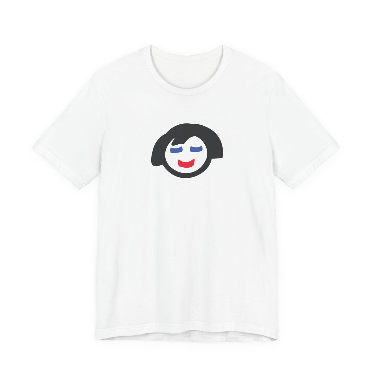 Minimalist Smiling Face Graphic Tee — Cute Peaceful Emoji T-Shirt