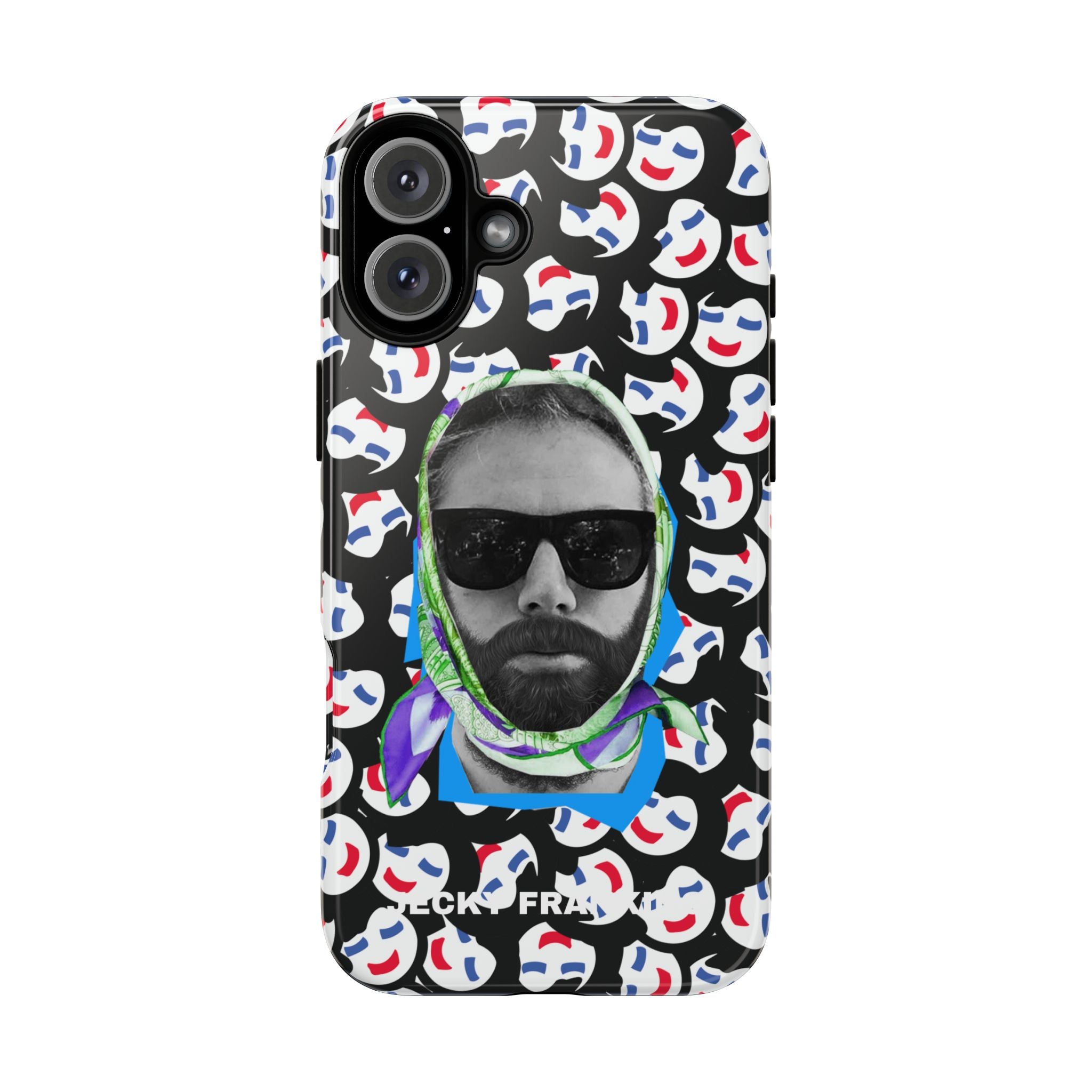 Smiling Mask Pattern Portrait Phone Case | Tough Cases
