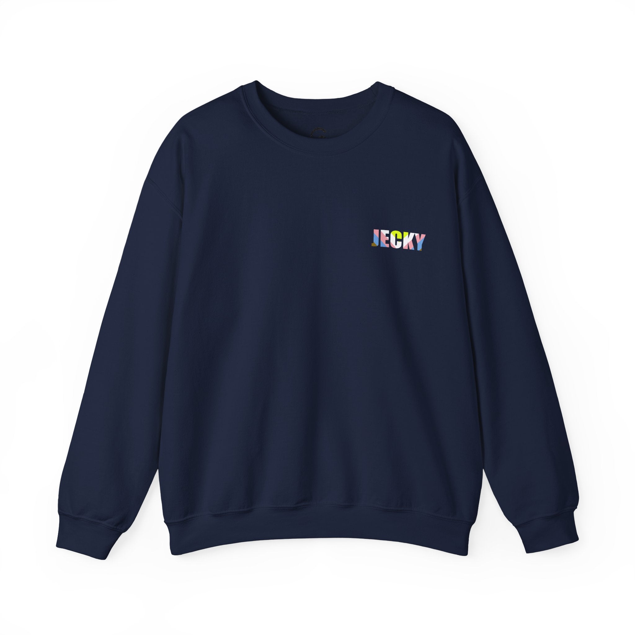 Pastel Smiley Rainbow Crewneck Sweatshirt | Soft Cloud Face Design
