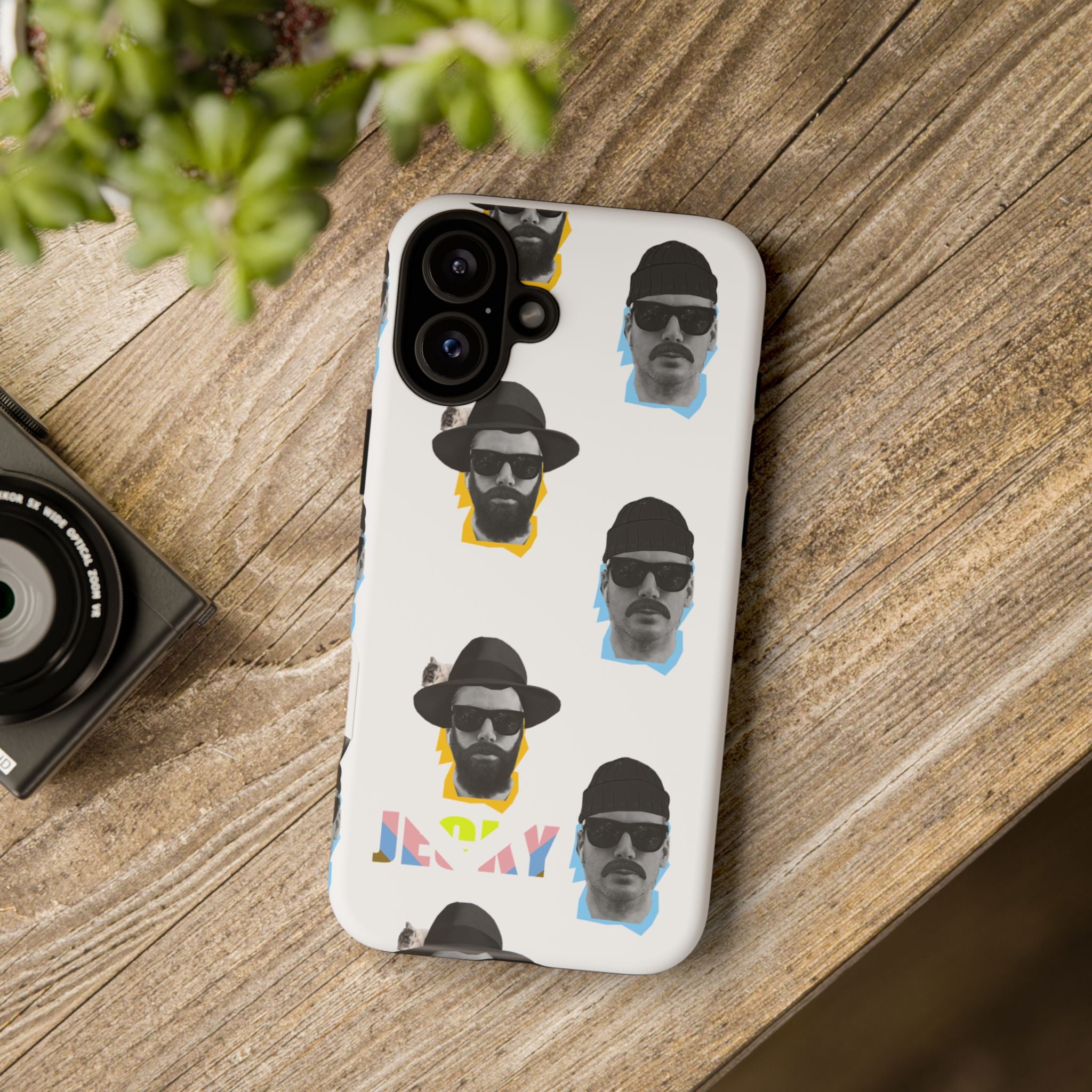 Mustache JECKY Faces phone case | Tough Phone Case, pattern, retro portraits