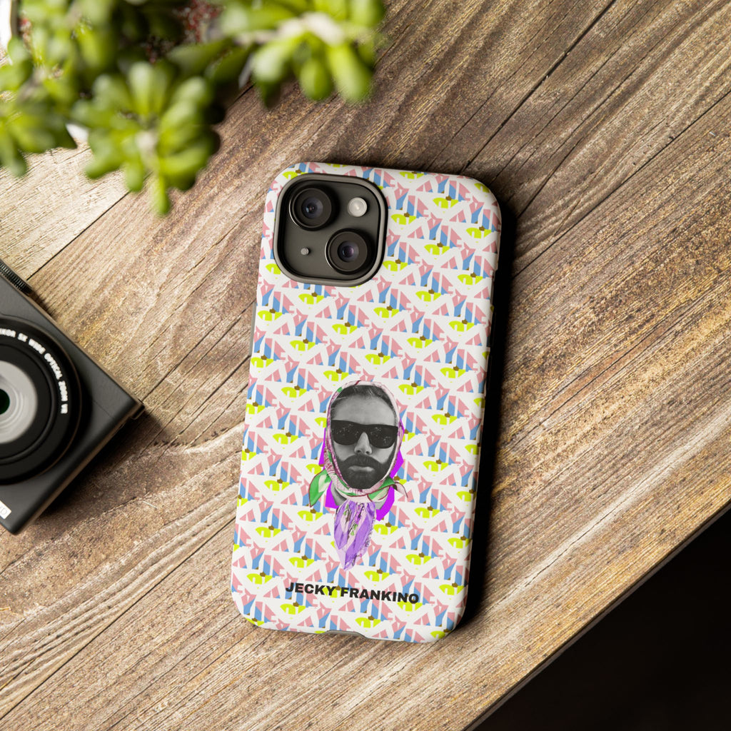 JECKY Retro Geometric Pattern with Sunglass Portrait Phone Case | Tough Cases