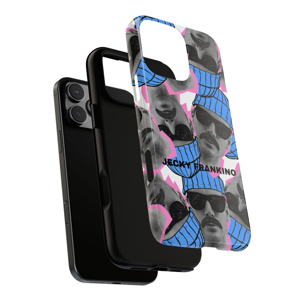 Retro Beanie Portraits phone case | iPhone protective case, quirky face collage