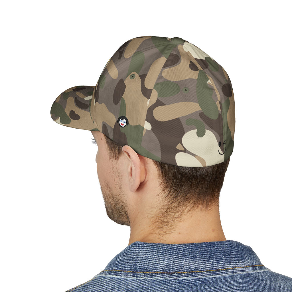 JECKY Text Patch Cap | Embroidered Baseball Hat, Winking Back Detail