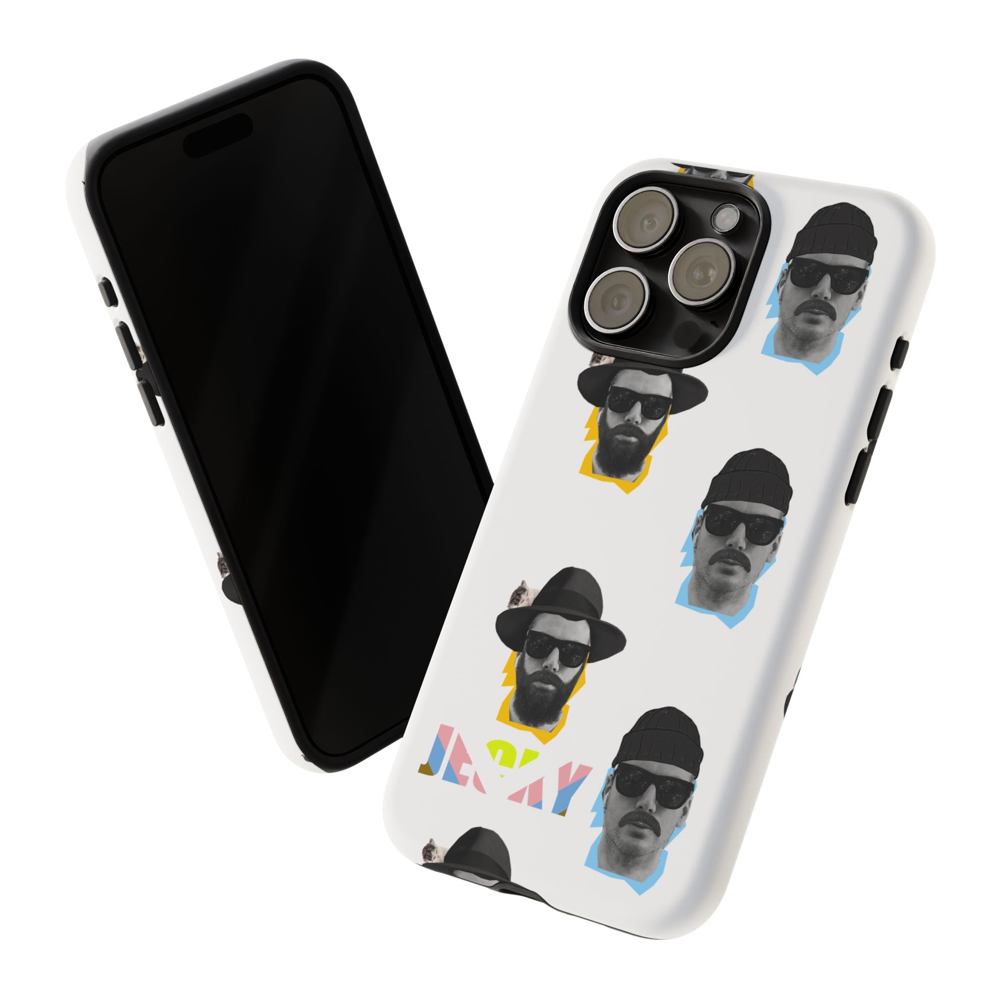 Mustache JECKY Faces phone case | Tough Phone Case, pattern, retro portraits
