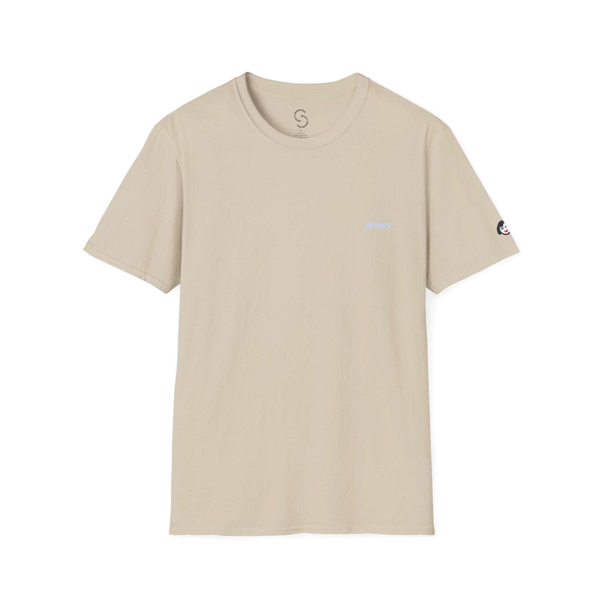 Minimal 'LUCKY' Text Tee, T-Shirt | Small Chest Script Logo