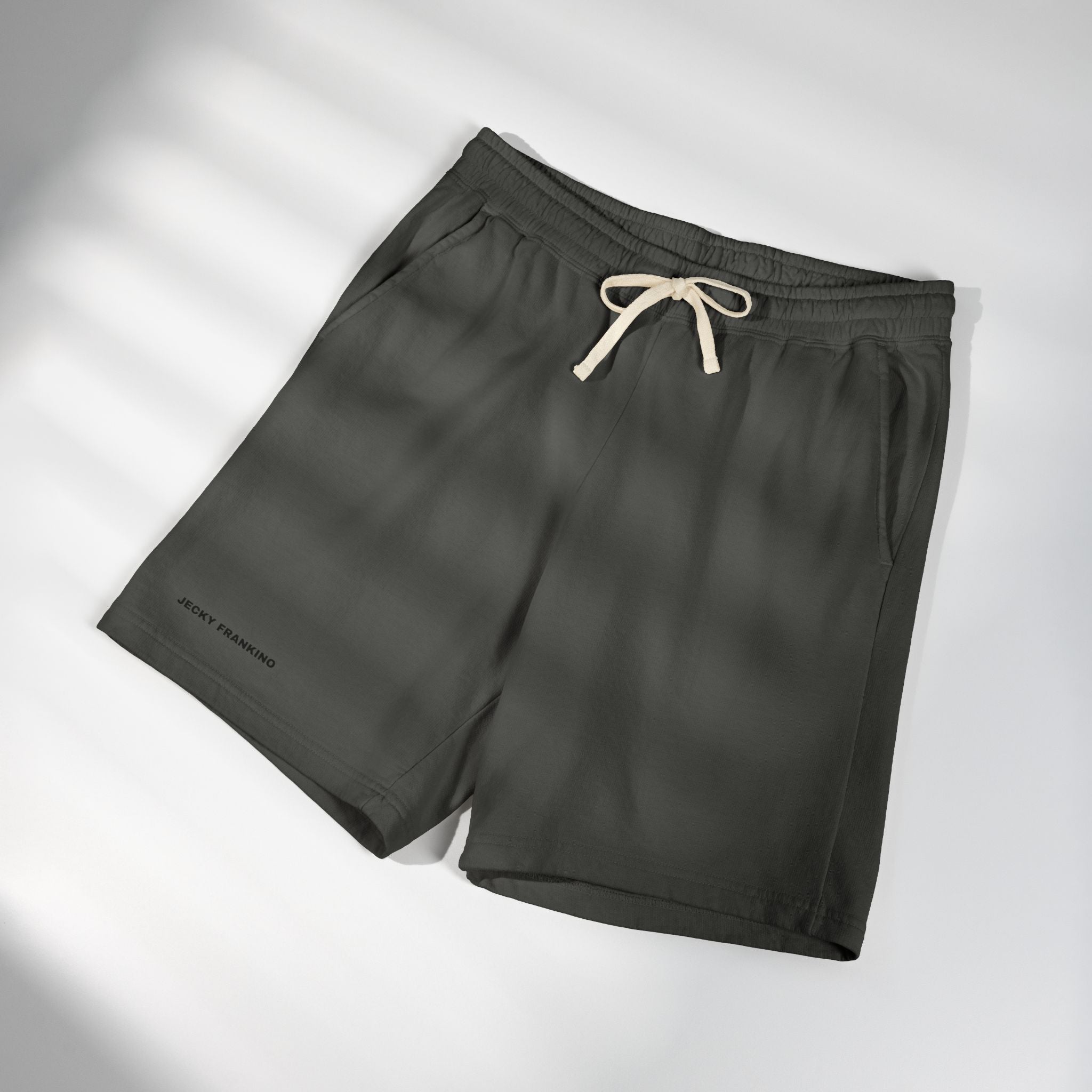Fleece Shorts with Tiny Smiley Face Embroidered Sweat Shorts | 4 colors