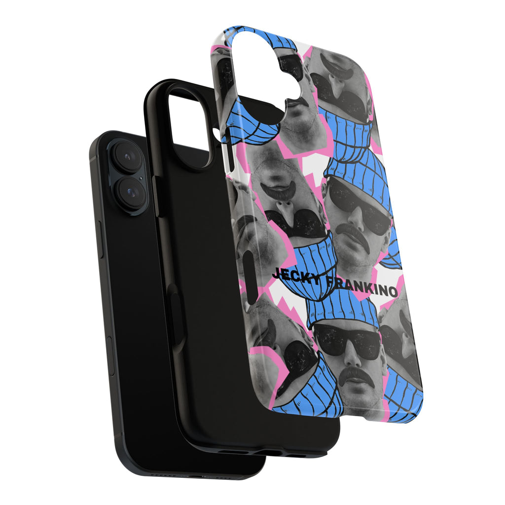 Retro Beanie Portraits phone case | iPhone protective case, quirky face collage