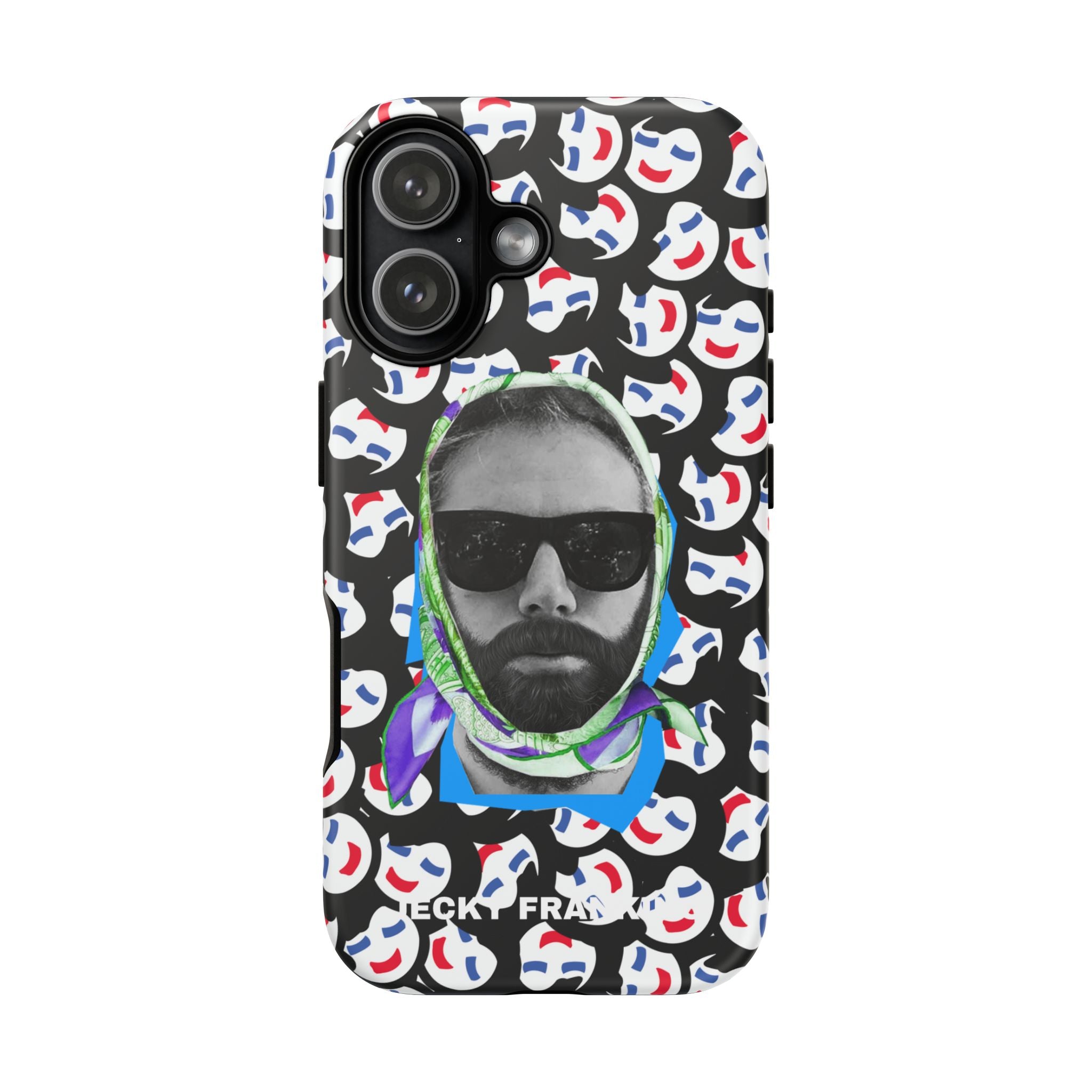 Smiling Mask Pattern Portrait Phone Case | Tough Cases