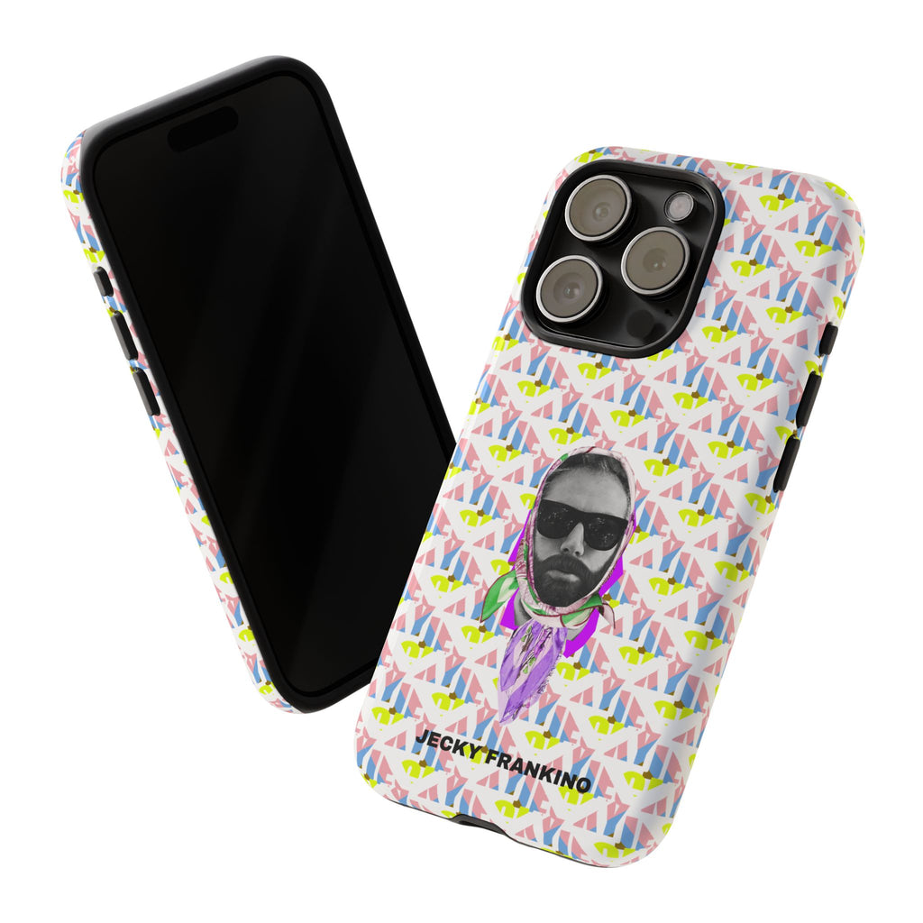 JECKY Retro Geometric Pattern with Sunglass Portrait Phone Case | Tough Cases