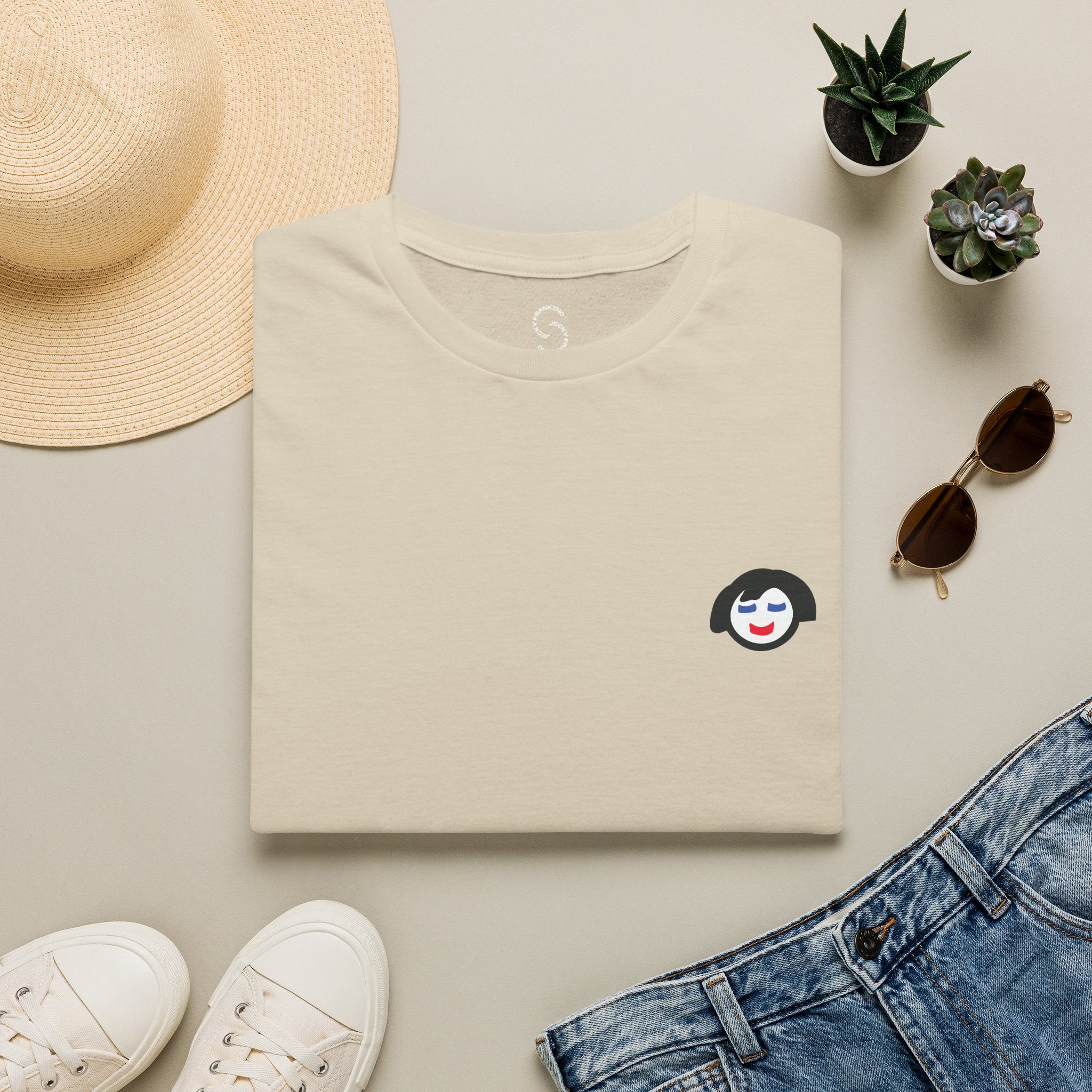 Smiling Jecky Frankino Face T-Shirt | Small Chest Graphic