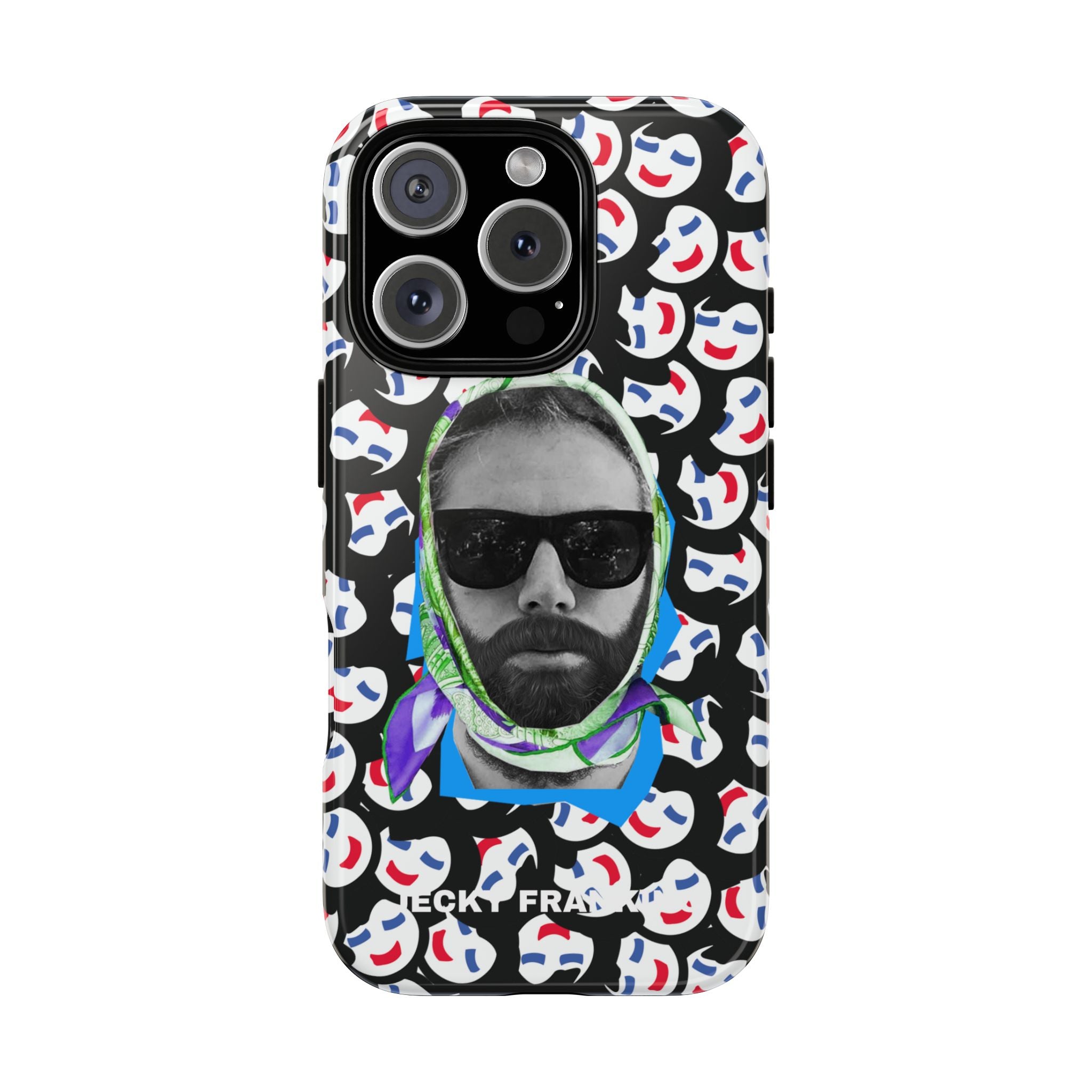 Smiling Mask Pattern Portrait Phone Case | Tough Cases
