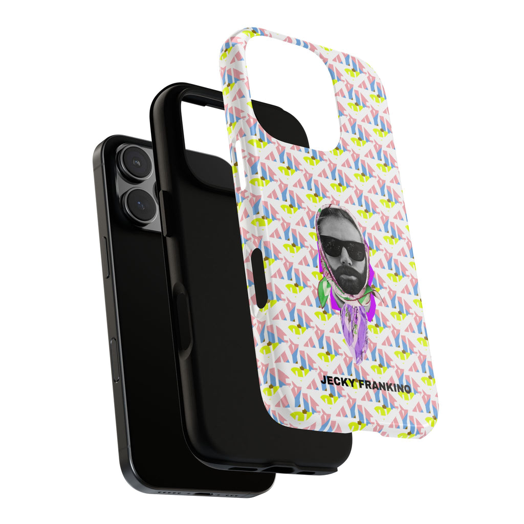 JECKY Retro Geometric Pattern with Sunglass Portrait Phone Case | Tough Cases