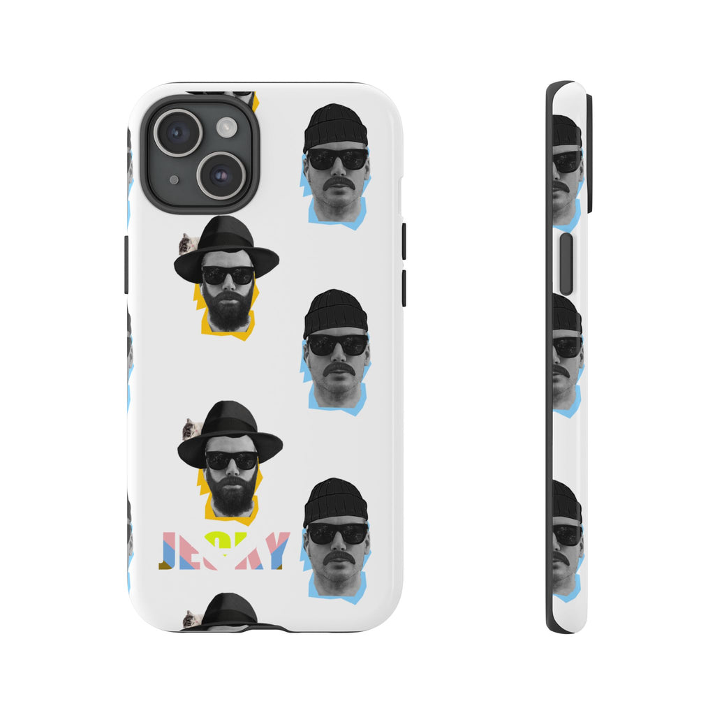 Mustache JECKY Faces phone case | Tough Phone Case, pattern, retro portraits