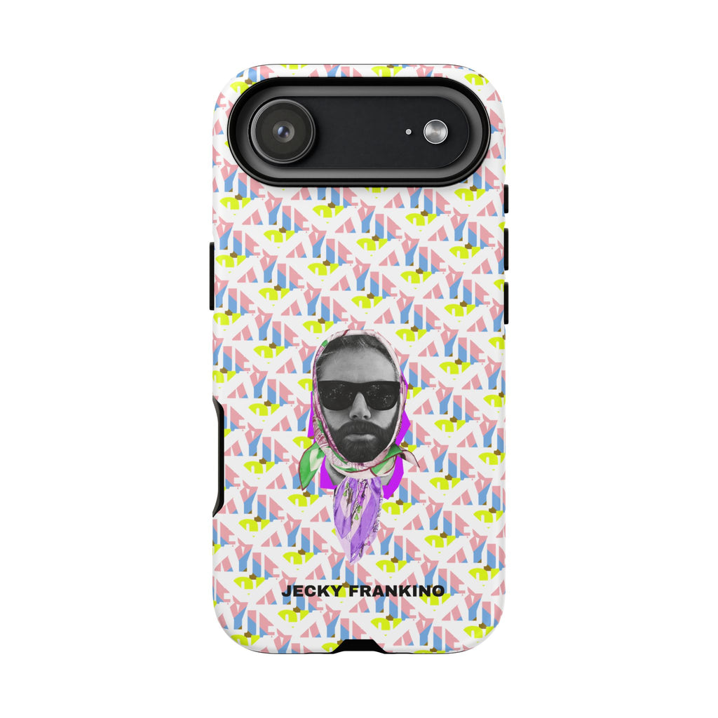 JECKY Retro Geometric Pattern with Sunglass Portrait Phone Case | Tough Cases