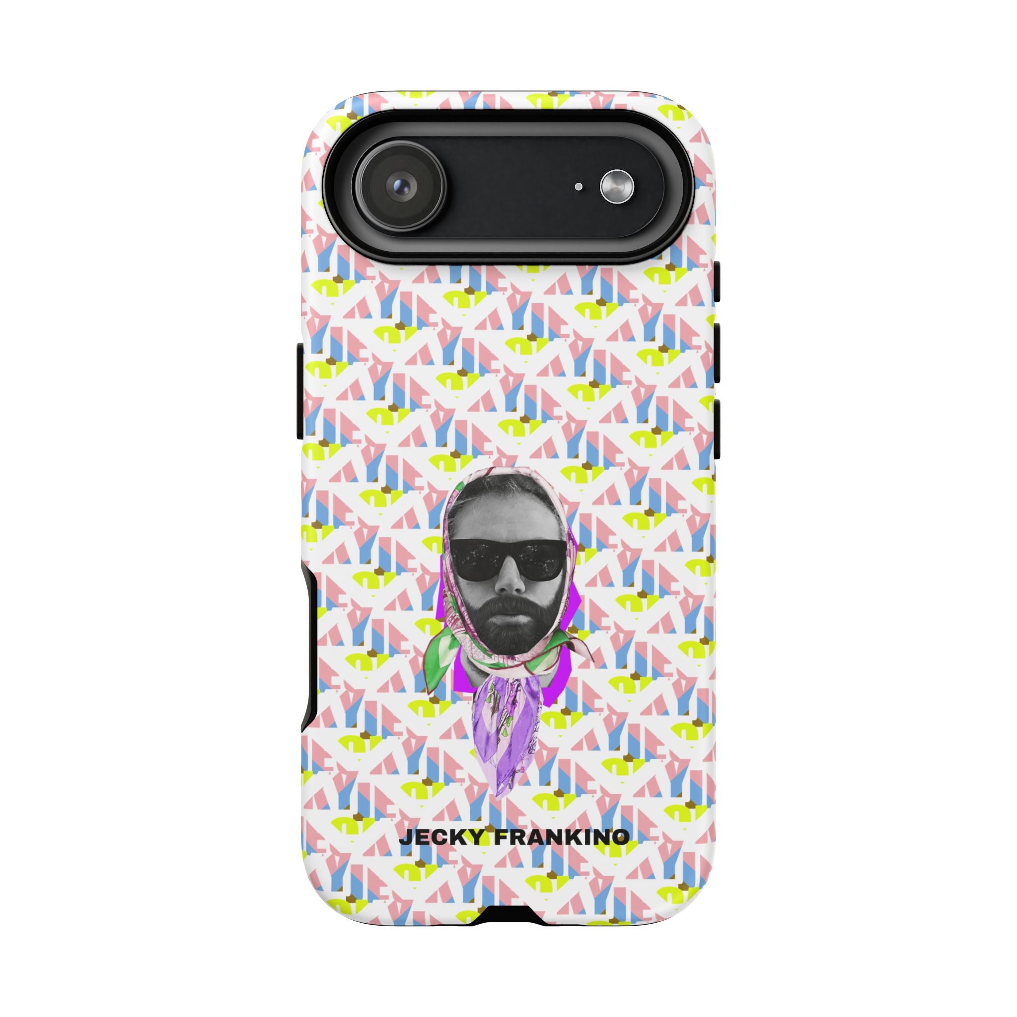 JECKY Retro Geometric Pattern with Sunglass Portrait Phone Case | Tough Cases