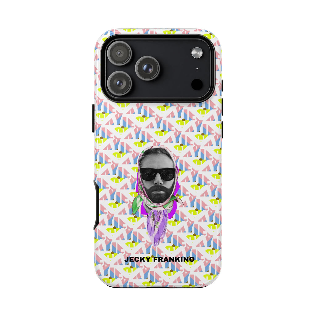 JECKY Retro Geometric Pattern with Sunglass Portrait Phone Case | Tough Cases