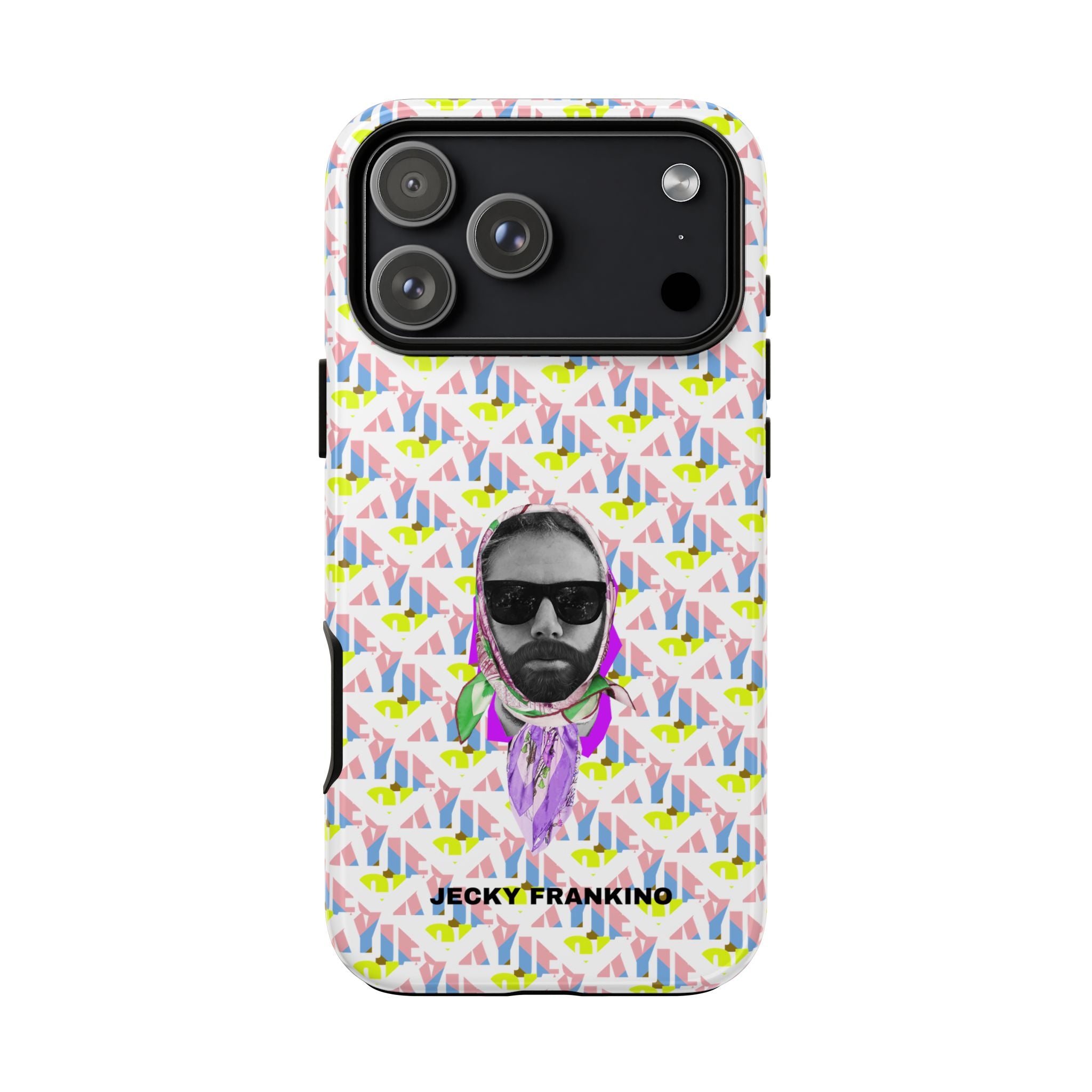 JECKY Retro Geometric Pattern with Sunglass Portrait Phone Case | Tough Cases