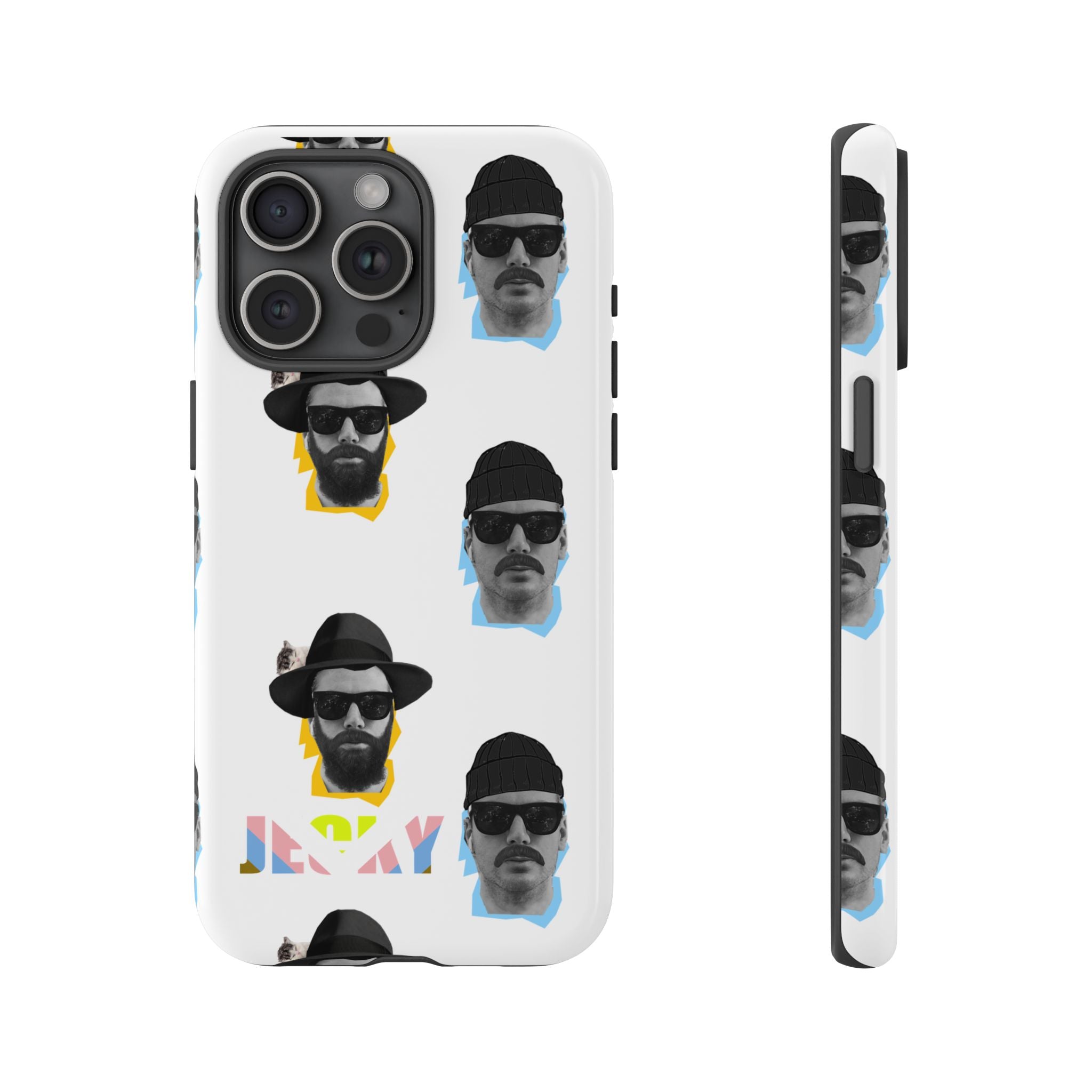 Mustache JECKY Faces phone case | Tough Phone Case, pattern, retro portraits
