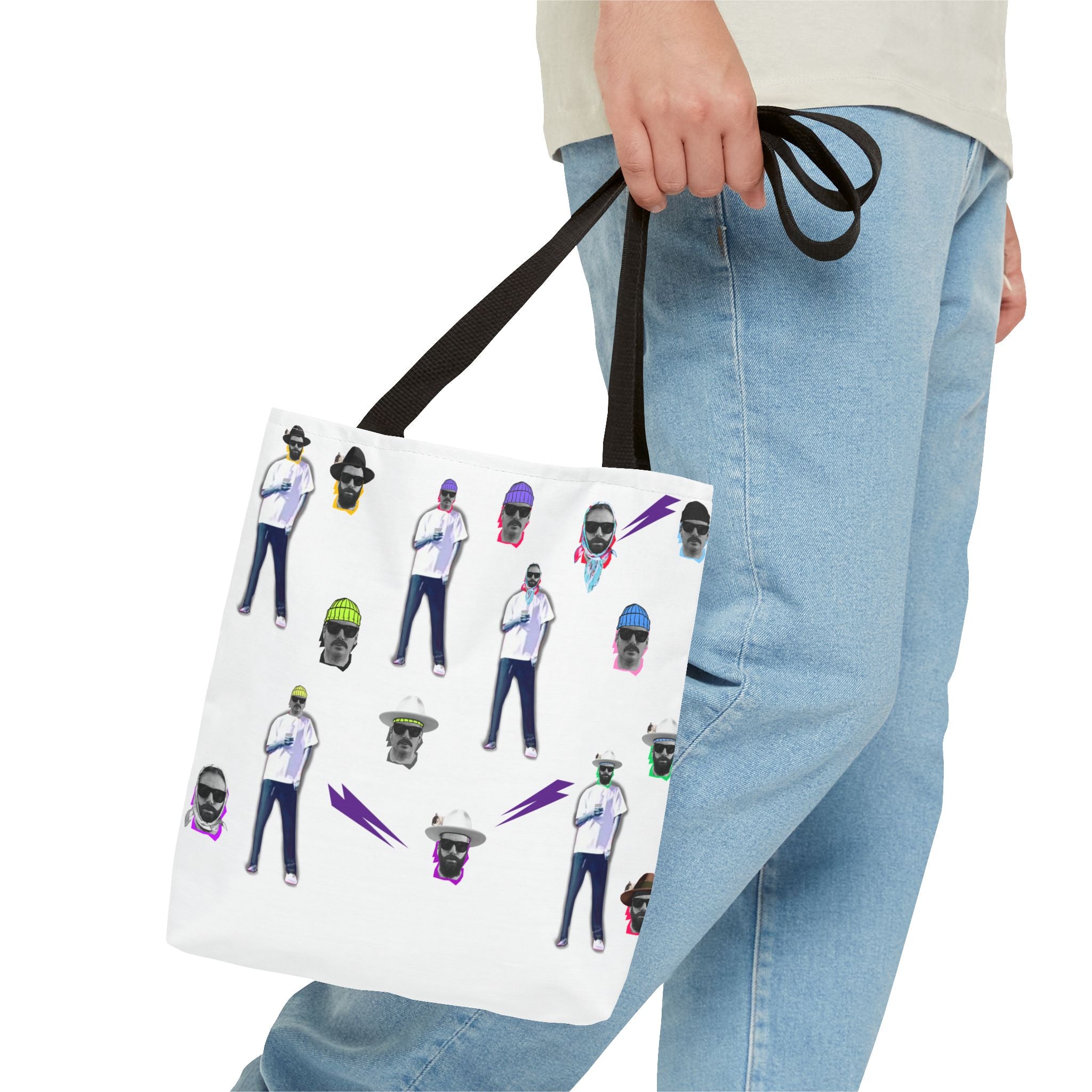 Retro Skate Crew Tote Bag | Patterned All-Over-Print
