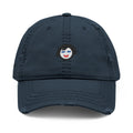 Smiling JECKY  Face Logo  Hat | Embroidered Distressed Cap