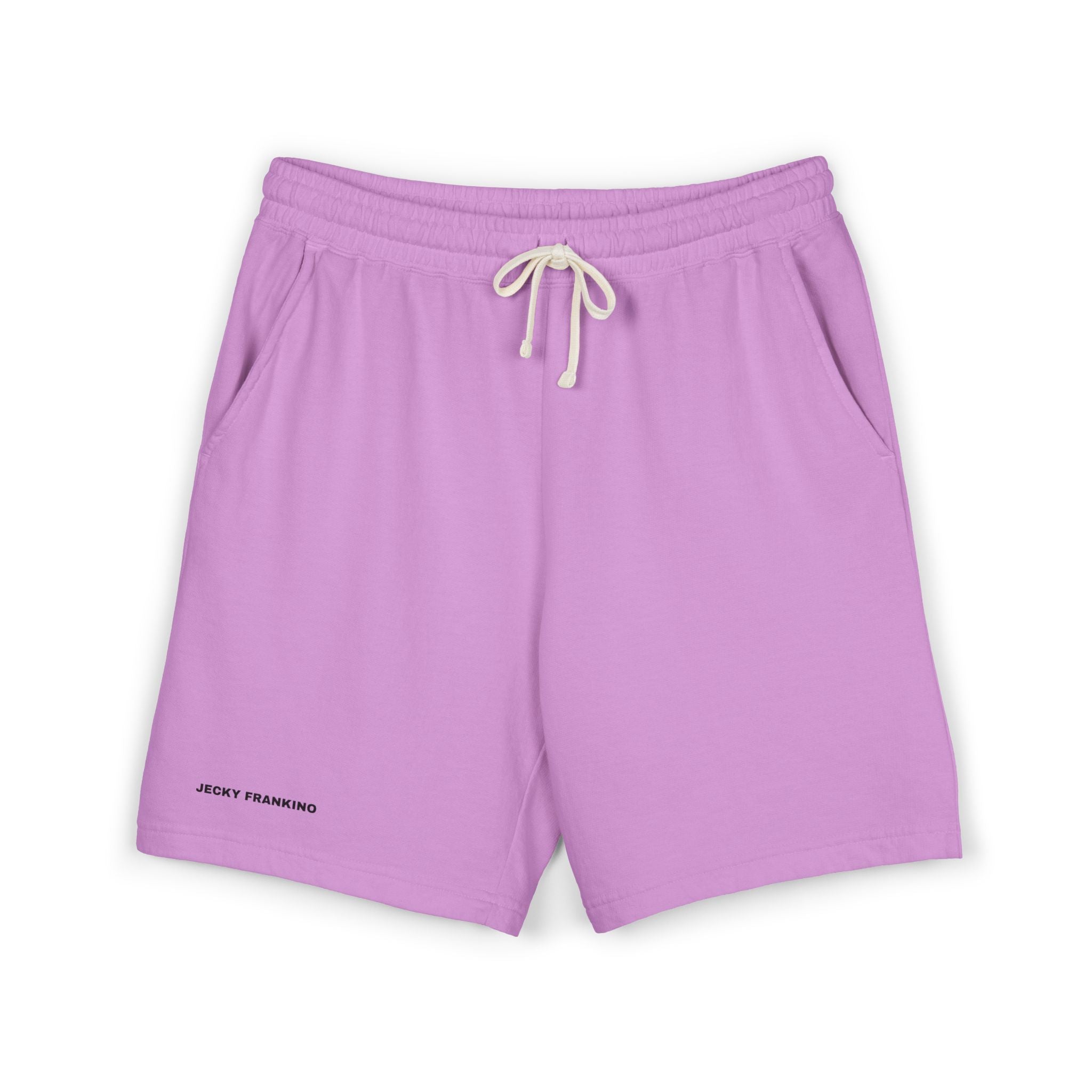 Fleece Shorts with Tiny Smiley Face Embroidered Sweat Shorts | 4 colors