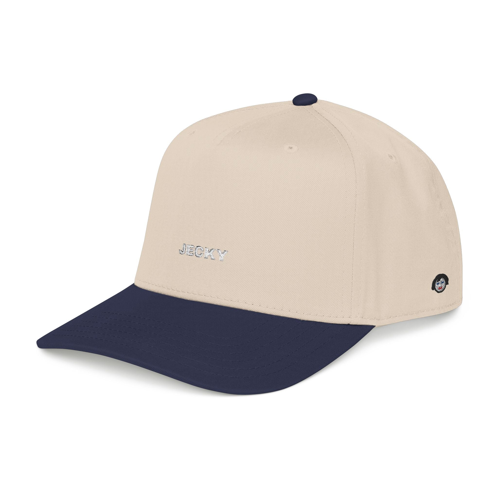 Yellow Script Logo Mid Profile Baseball Cap | Two-Tone Brim, Embroidered Back Logo