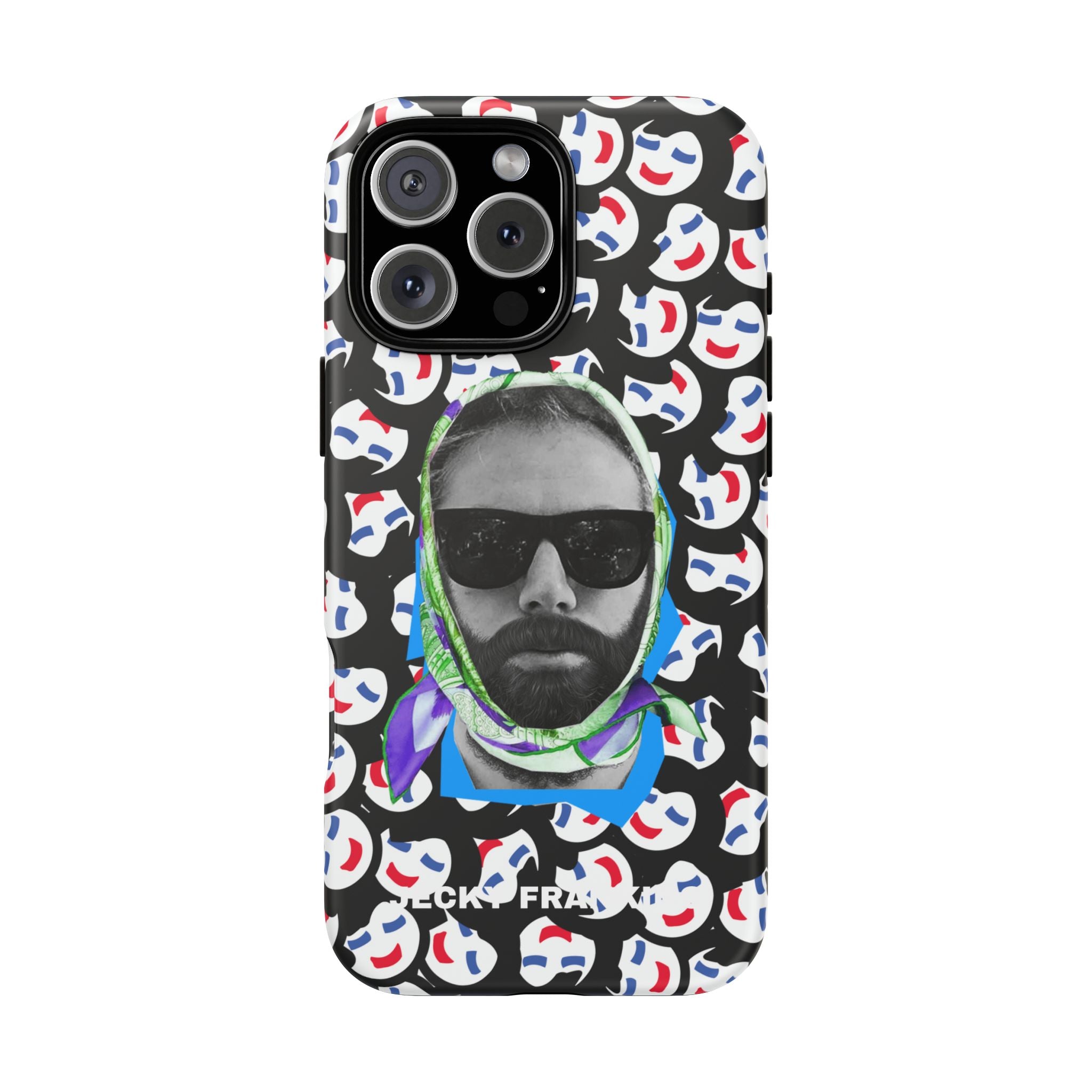 Smiling Mask Pattern Portrait Phone Case | Tough Cases