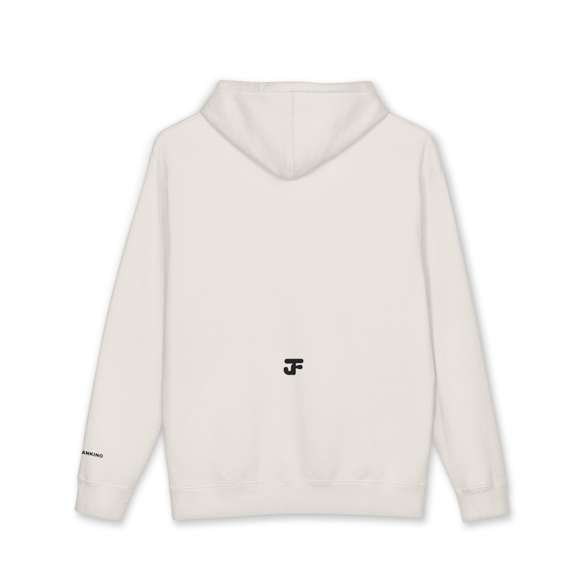 Smiling Face Graphic Hoodie | Minimal Portrait, White Hooded Sweatshirt