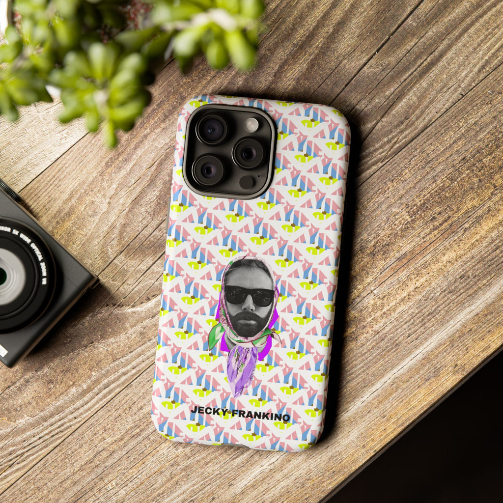 JECKY Retro Geometric Pattern with Sunglass Portrait Phone Case | Tough Cases